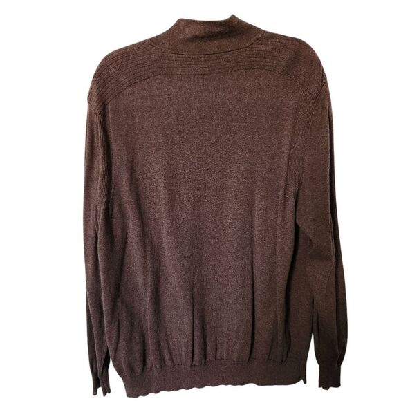 Tassle Elba Mens Long Sleeve Button and Zip Neck Sweater Shirt Size XL - Picture 2 of 5